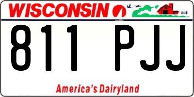 WI license plate 811PJJ