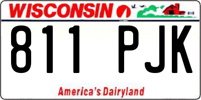 WI license plate 811PJK