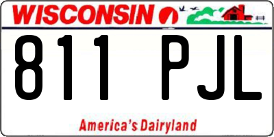WI license plate 811PJL