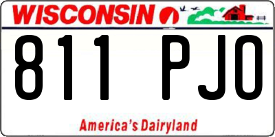 WI license plate 811PJO
