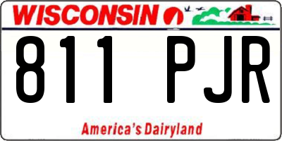 WI license plate 811PJR