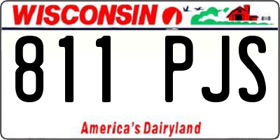 WI license plate 811PJS