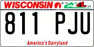 WI license plate 811PJU