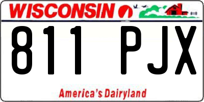 WI license plate 811PJX