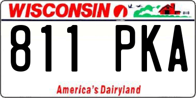 WI license plate 811PKA