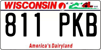 WI license plate 811PKB