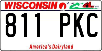 WI license plate 811PKC