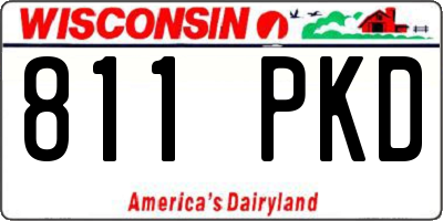 WI license plate 811PKD