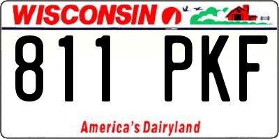 WI license plate 811PKF