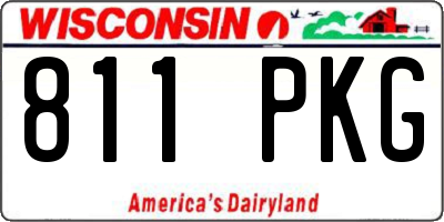 WI license plate 811PKG