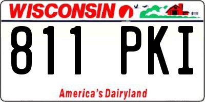WI license plate 811PKI