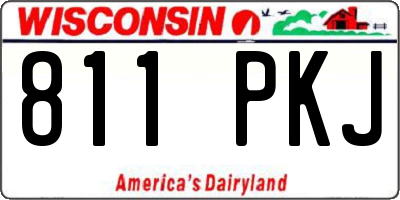 WI license plate 811PKJ