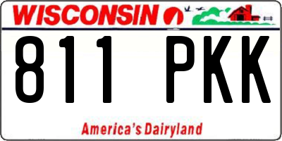WI license plate 811PKK