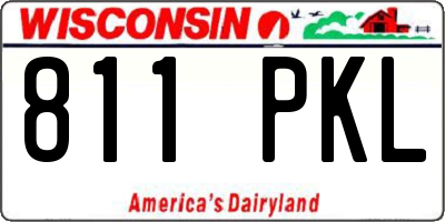 WI license plate 811PKL