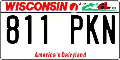 WI license plate 811PKN
