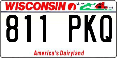 WI license plate 811PKQ