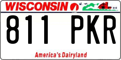 WI license plate 811PKR