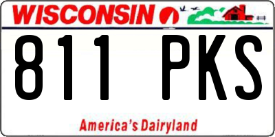 WI license plate 811PKS