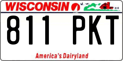 WI license plate 811PKT