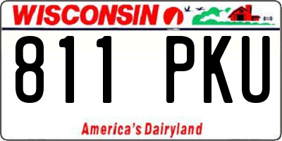 WI license plate 811PKU