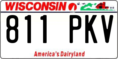 WI license plate 811PKV