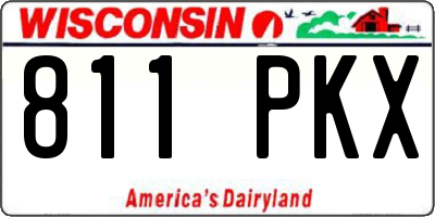 WI license plate 811PKX