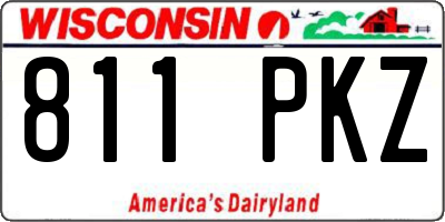 WI license plate 811PKZ