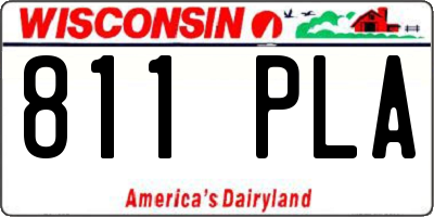 WI license plate 811PLA