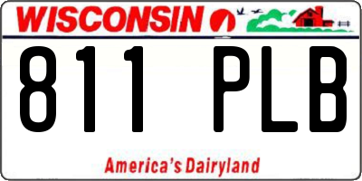 WI license plate 811PLB