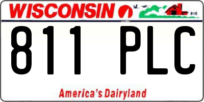 WI license plate 811PLC