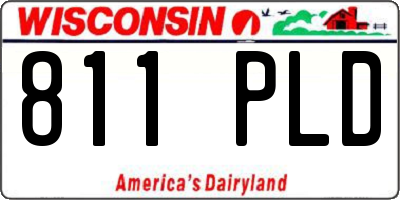 WI license plate 811PLD