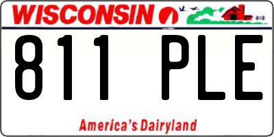 WI license plate 811PLE