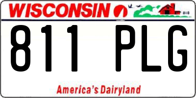 WI license plate 811PLG