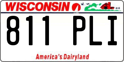 WI license plate 811PLI