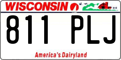 WI license plate 811PLJ
