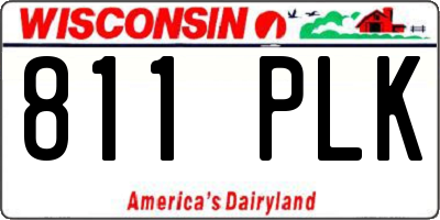 WI license plate 811PLK