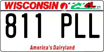 WI license plate 811PLL