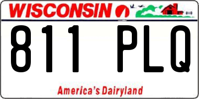 WI license plate 811PLQ