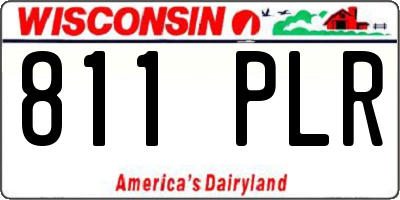WI license plate 811PLR