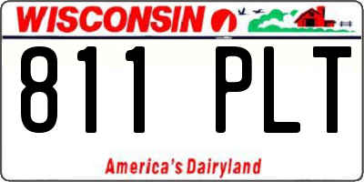 WI license plate 811PLT