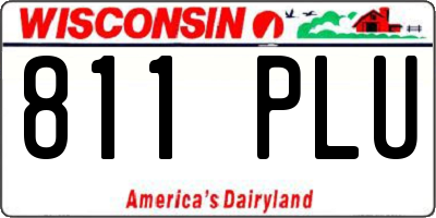 WI license plate 811PLU