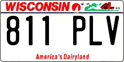 WI license plate 811PLV