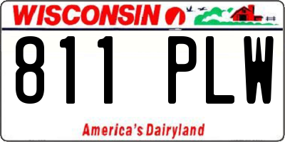 WI license plate 811PLW