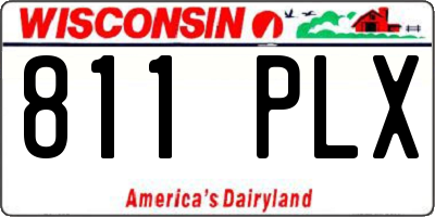 WI license plate 811PLX