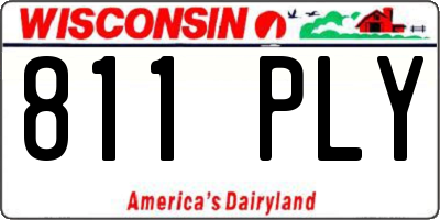 WI license plate 811PLY