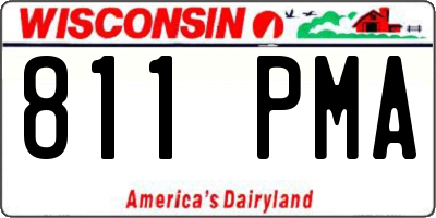 WI license plate 811PMA