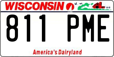 WI license plate 811PME