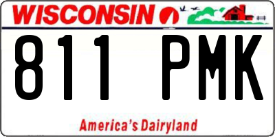 WI license plate 811PMK