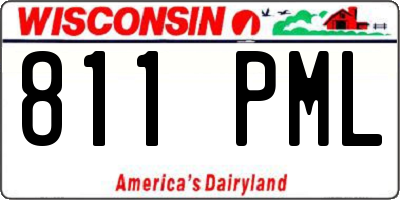 WI license plate 811PML