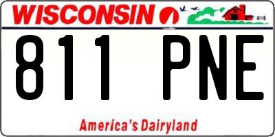 WI license plate 811PNE